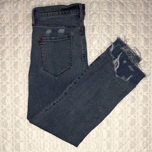 BDG Twig High Rise Distressed Raw Hem Jeans